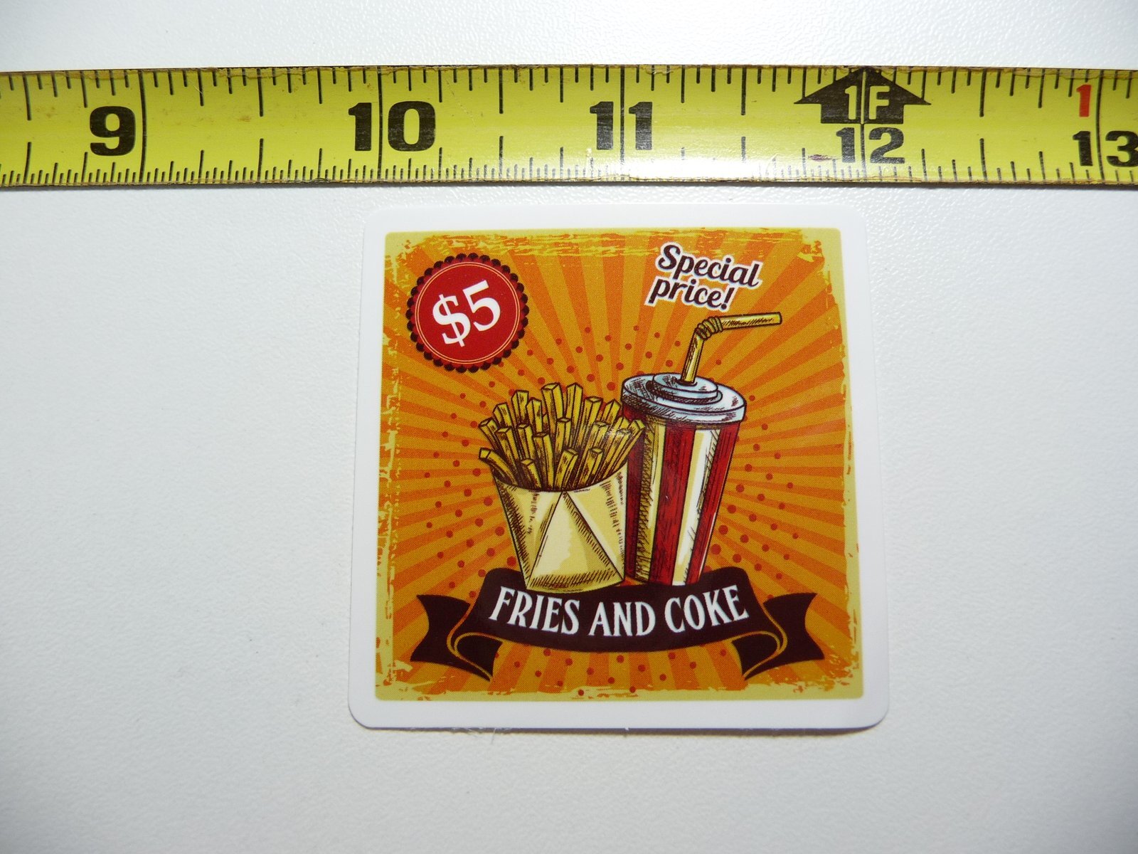 AD FRIES SOFT DRINK DECAL STICKER RESTAURANT FOOD TRUCK LOGO EAT MENU