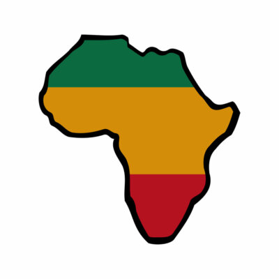 Rasta Afrika Flagge Bügelbild Siebdruck Transfer für Stoff DIY Afrikanischer Kontinent