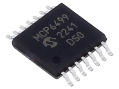 MCP6499-E/ST IC: Operationsverstärker 30MHz 1,8-5,5V Ch: 4 TSSOP14 Tube MICROCHI