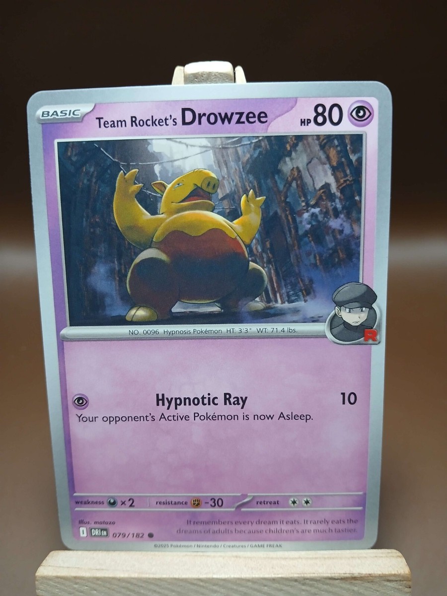 LP Pokemon Team Rocket's Drowzee 079/182 Sv10: Destined Rivals