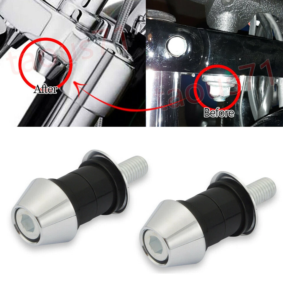 Par de bujes de manillar para Harley bujes elevadores de manillar Big Twin 1973-UP Foto 2 de 4