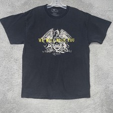 VTG Queen T Shirt Men's Size L Black We Will Rock You 2006 Band Tee Merch RARE