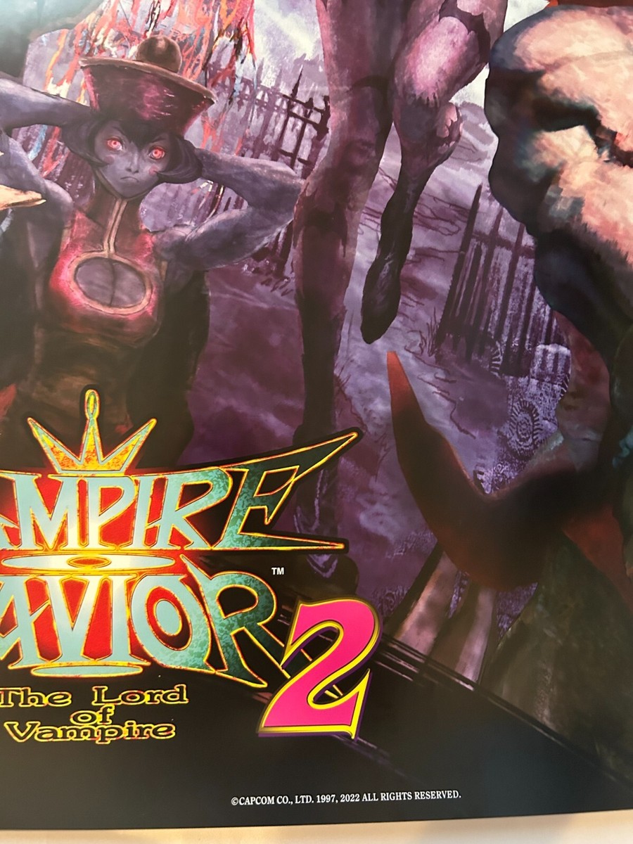 希少　ヴァンパイア セイヴァー The Lord of Vampire　ポスター Vampire Savior 2 The Lord of Vampire Japan 1997 Reproduction