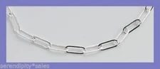 5 Feet .925 Sterling SILVER CHAIN 2mm x 5mm Flat CABLE  Paperclip Links