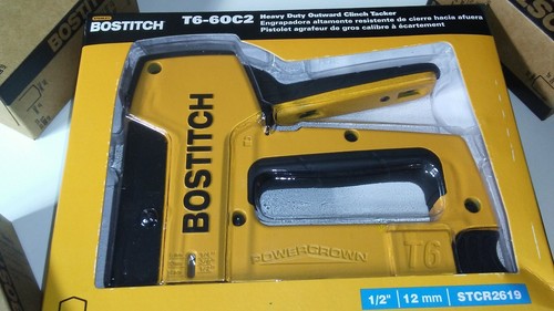 BOSTITCH T6-6OC2, T6-6 Heavy Duty Stapler Tacker 1/2",w/20STCR2619 20000 STAPLES - Picture 2 of 3