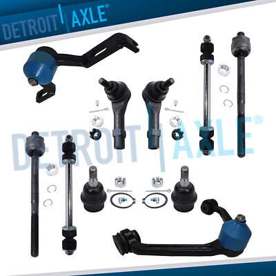 10pc Control Arm Ball Joint Sway Bar Tie Rod Kit for Ford 2WD 4x4 - 2-Piece