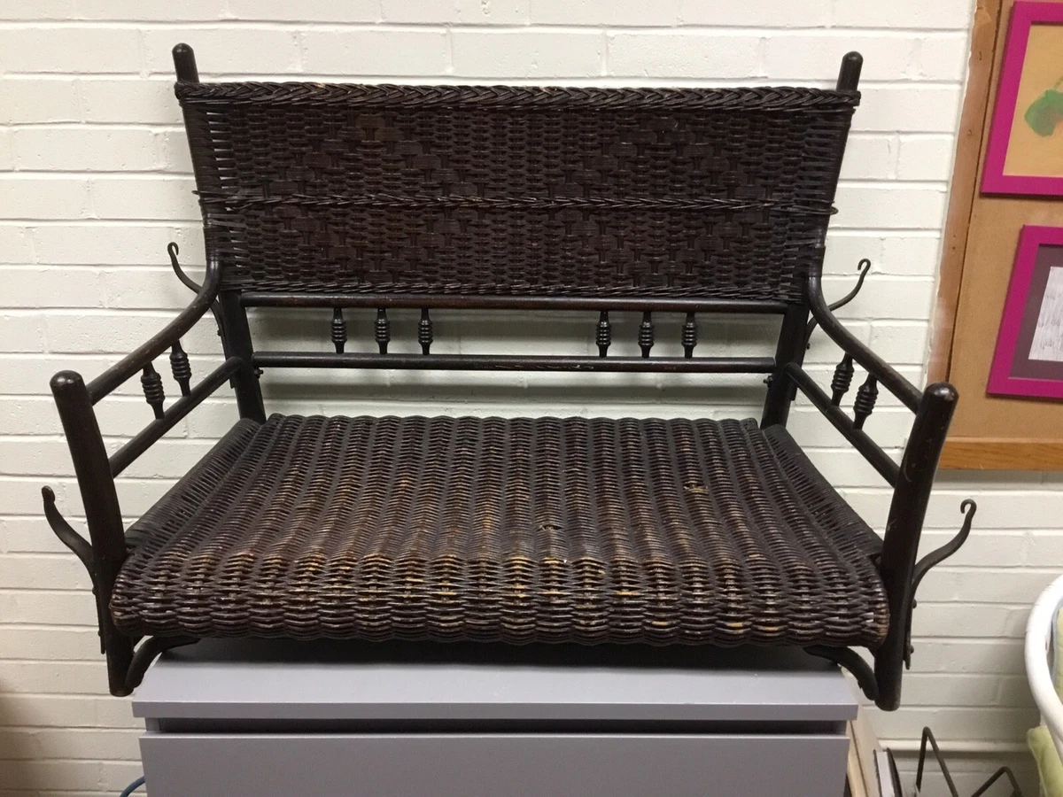 Antique wicker porch swing deals