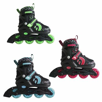 Best Sporting Inlineskates Kinder, verstellbar, ABEC 7, grün türkisblau pink