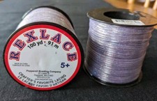 2x Pepperell RX100-39 Rexlace Plastic Lacing .0938" x 100yd Multi Sparkle (2Pk)