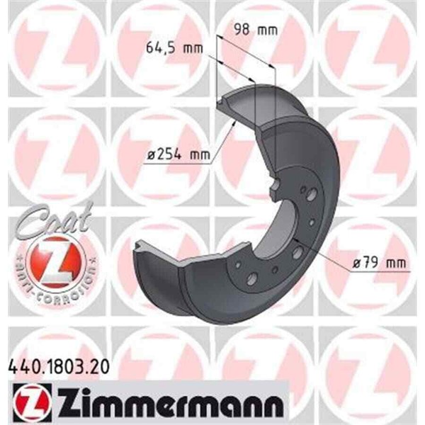 2X Zimmermann Bremstrommel 440.1803.20-image