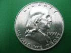 1959 Franklin Half Dollar Gem BU with very near FBL!! #262503