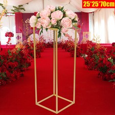 70CM Gold Metal Wedding Flower Stand Pedestal Table Centrepiece Decor Detachable