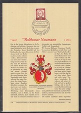 Berlin Privat ETB Erich Braun 1961 - Bedeut. Deutsche "Balthasar Neumann