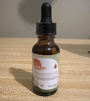Zahler Vitamin D3 K2 Liquid Drops 1oz 1000IU Vitamin D 1000mcg K2 Exp 05/25