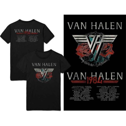 T-shirt Van Halen 84 Tour noir neuf - Photo 1 sur 1