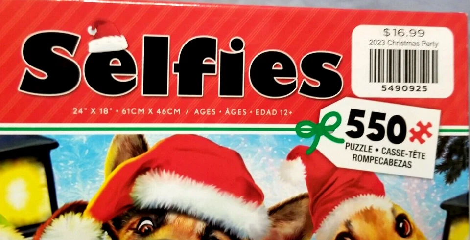 New Ceaco Puzzle Xmas Selfie Pups (550 Pieces) NIB Dog Puppy Poster Jigsaw - Image 2 of 4