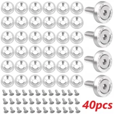 40x JDM Billet Aluminum Fender Bumper Washer Bolt Engine Bay Dress Up Kit Silver