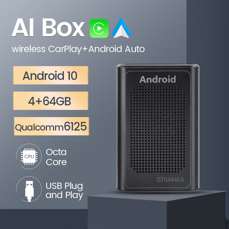 Carplay AI box Car Wireless Android Auto Adapter Converter 4 Cores CPU WIFI  TF 