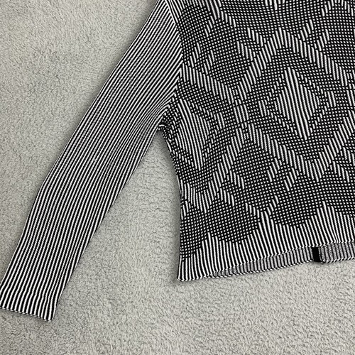 Pendleton Cardigan Women Extra Large Petite XLP Black White Geometric Open Front - Picture 9 of 19