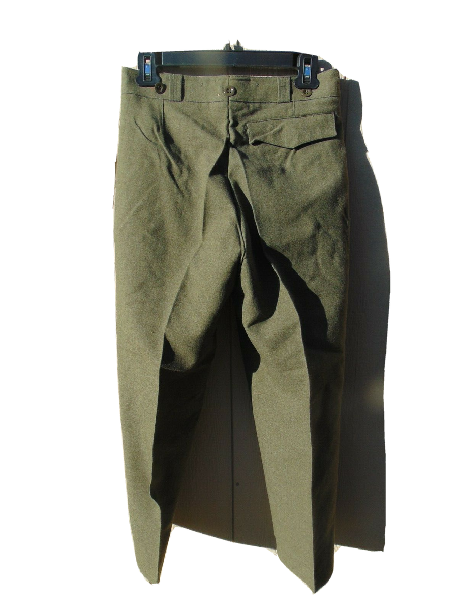 Vintage 1960's-70's Belgian Army O.D. Wool pants, Ex. Grade Vintage 1960's-70's Belgian Army O.D. Wool pants, Ex. Grade