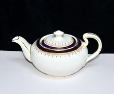 Aynsley Leighton * TEAPOT TEA POT * Cobalt Blue, Gold, FLAWS