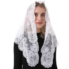 Spanish Style Mantilla Catholic Veil Church Veil for Women Chapel Veil Head C...
