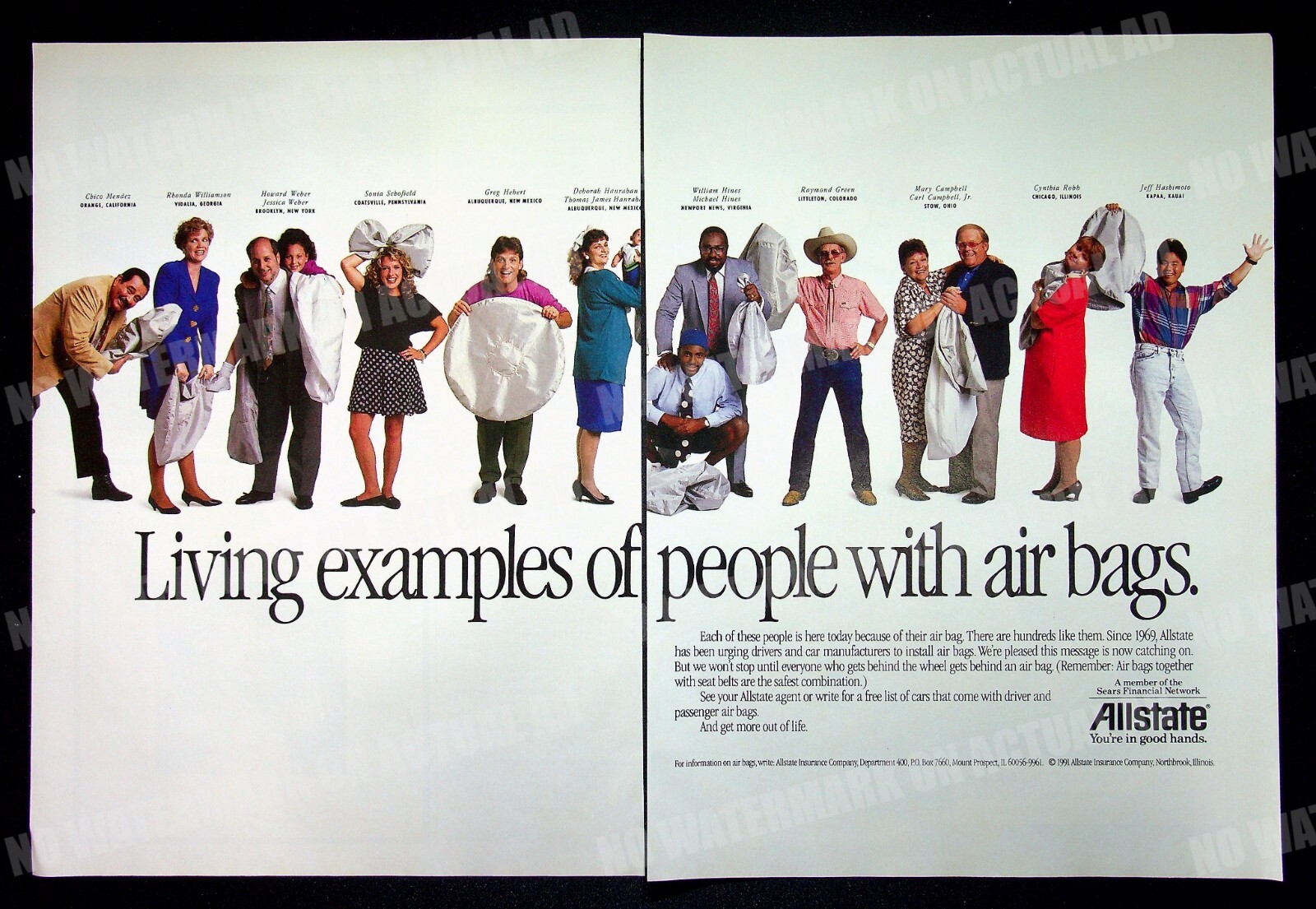 Allstate Insurance Air Bags 1991 Trade Print Magazine Ad Poster ADVERT ...