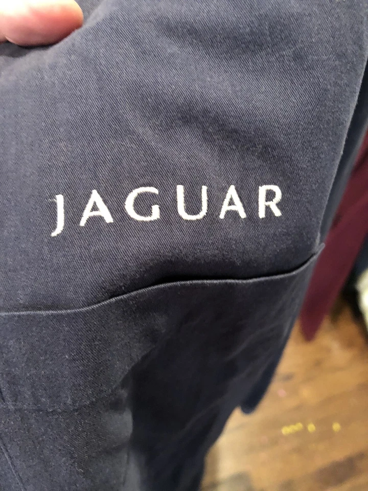 Camisa de hombre Jaguar manga larga con botones talla grande azul marino Foto 4 de 4