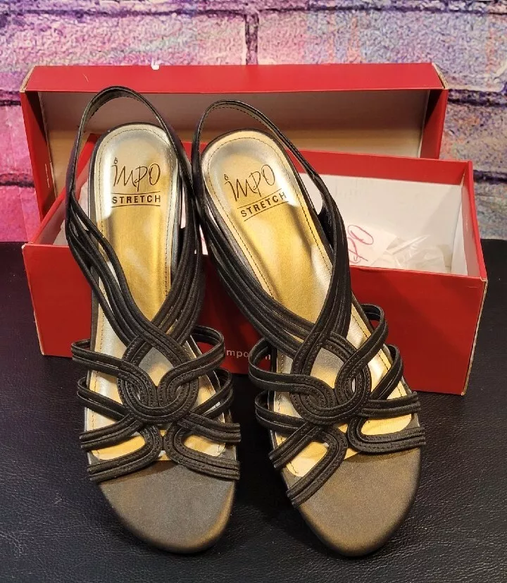Impo roma stretch slingback wedge best sale sandals