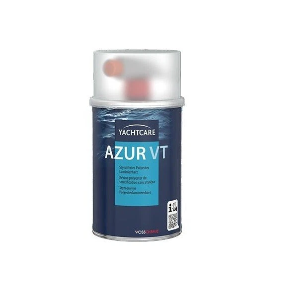 VOSSCHEMIE Yachtcare AZUR VT, Styrolfreies Polyester Laminierharz, 1kg inkl Härter