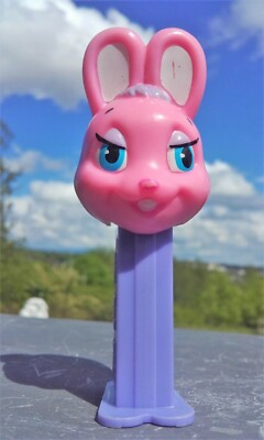 PINK PURPLE EASTER BUNNY OSTER HASE HÄSCHEN GEMARKT 2003 US PATENT PEZ SPENDER 