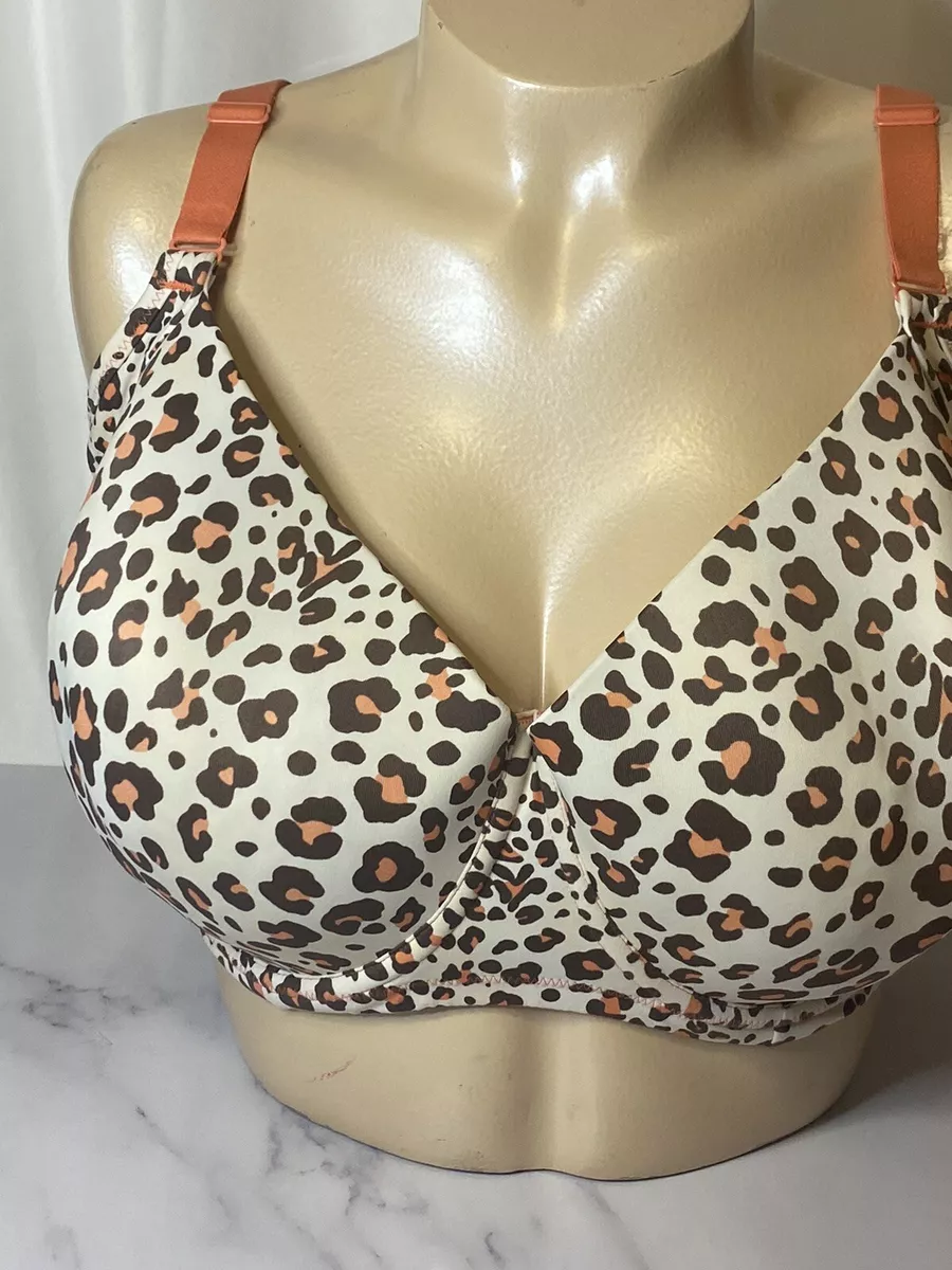 modern movement sports bra size 36g animal print full coverage