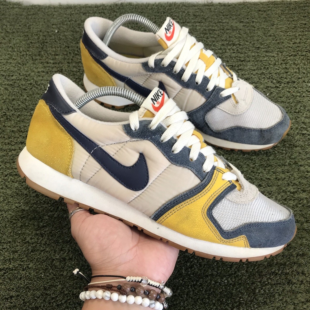 Nike Air Vengeance Vntg White Yellow Blue 429626-003 Sneaker Men