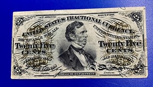 1863 25 cent fractional currency Third Issue 