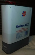 ANCIEN BIDON HUILE 2L . TOTAL FLUIDE ATX . OIL CAN MOTOR . BIDON VIDE