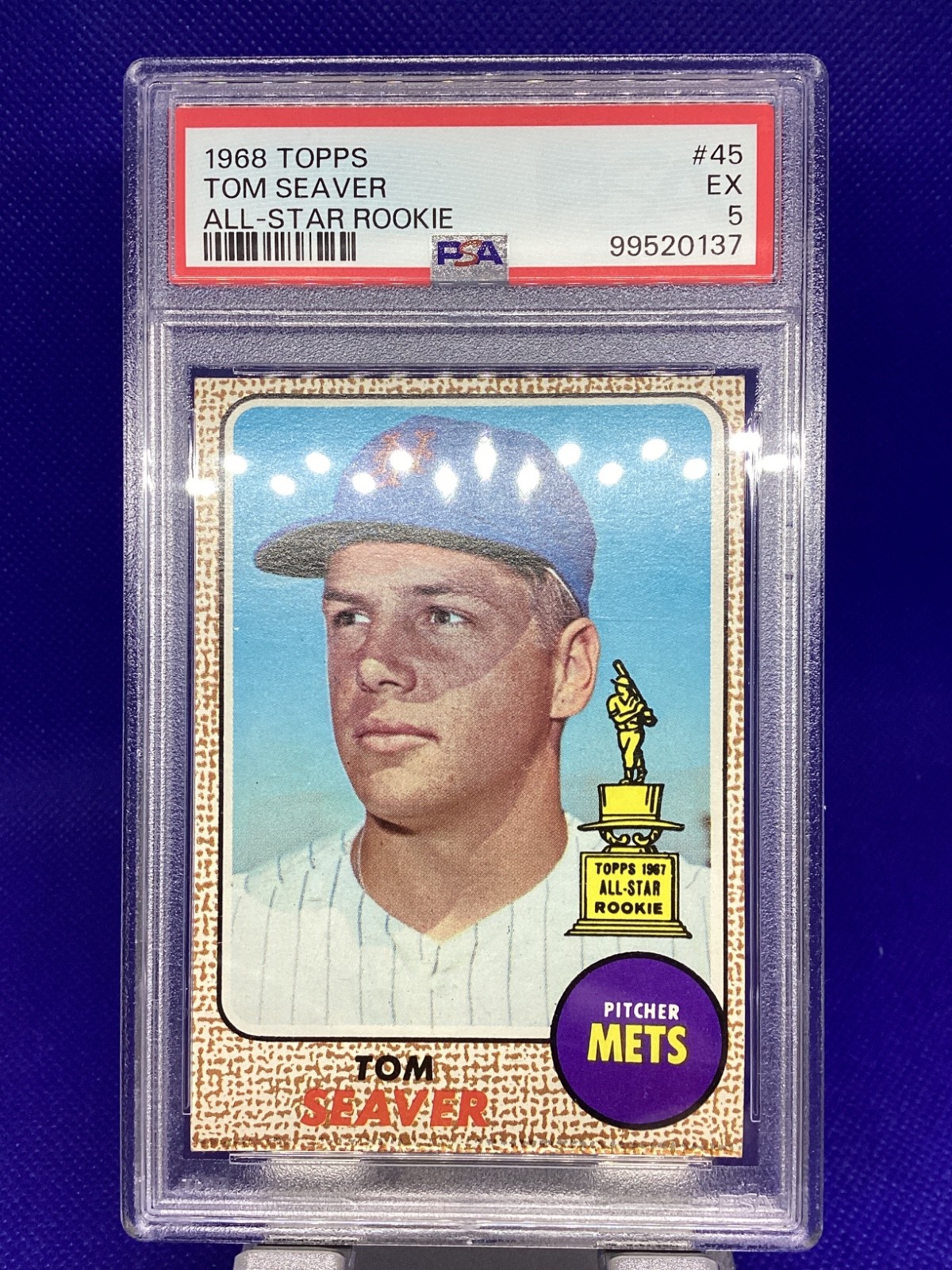 1968 Topps #45 TOM SEAVER - HOF - Mets - PSA 5 EX (137)