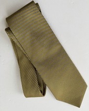 VTG New Brooks Brothers Repp Silk Tie Made In USA Classic Gold Blue White NWT