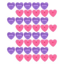 200 Pcs Pin Badge Backs Rubber Brooch Caps Clasp Heart Shape Locks