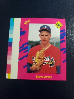 Steve Avery Atlanta Braves 1990 Classic White Strip Oddball