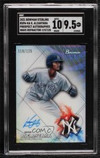 2021 Bowman Sterling Prospect Wave Refractor Kevin Alcantara SGC 9.5 Auto 10ow