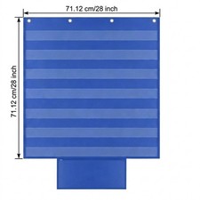 71x71cm Blue Pocket Chart with Reinforced Edges for Frequent For Classroom Use