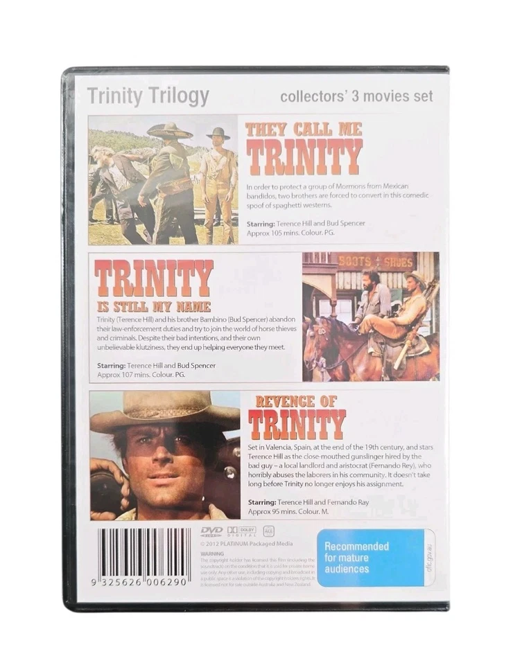 New - Trinity Trilogy DVD Terence Hill & Bud Spencer Western Region Free - Image 2 of 4