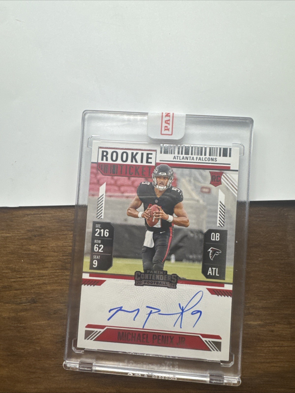 MICHAEL PENIX JR. 2024 PANINI CONTENDERS #102 ROOKIE TICKET RPS AUTO RC