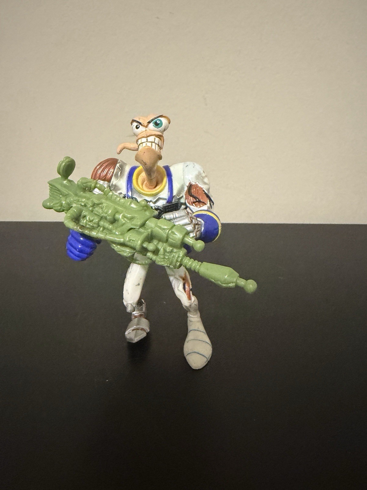 Vintage 1995 Earthworm Jim Battle Damage Ewj 5" Playmates Action Figure