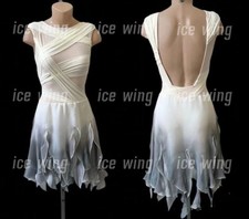 Figure Skating Dress Ice Skating Dress gray dyeing Competition Skating Wear
