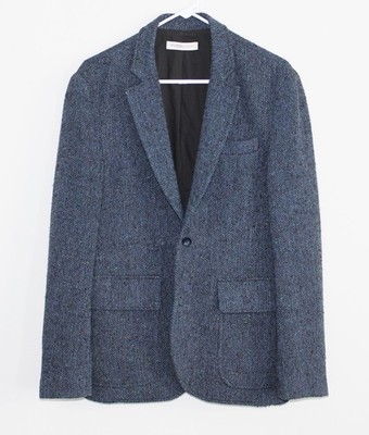 Raleigh Workshop Flecked Tweed Herringbone Blazer Sport Coat Made USA MED 38