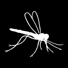 Mosquito Pest Insect Decal Sticker White Die Cut Vinyl