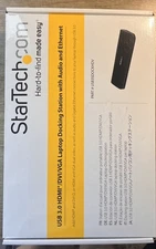 StarTech USB3SDOCKHDV USB3.0 Dock HDMI DVI VGA Docking Station /Audio & Ethernet