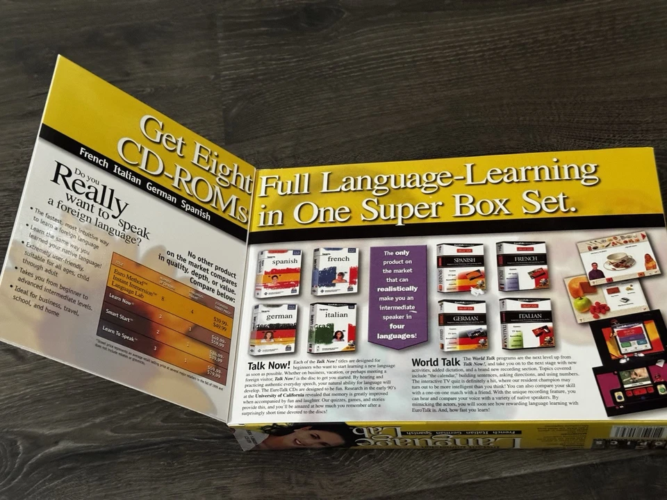 Instant Immersion Language Lab 8 CD Set PC/Mac French Italian German Spanish EXC - Image 3 of 4