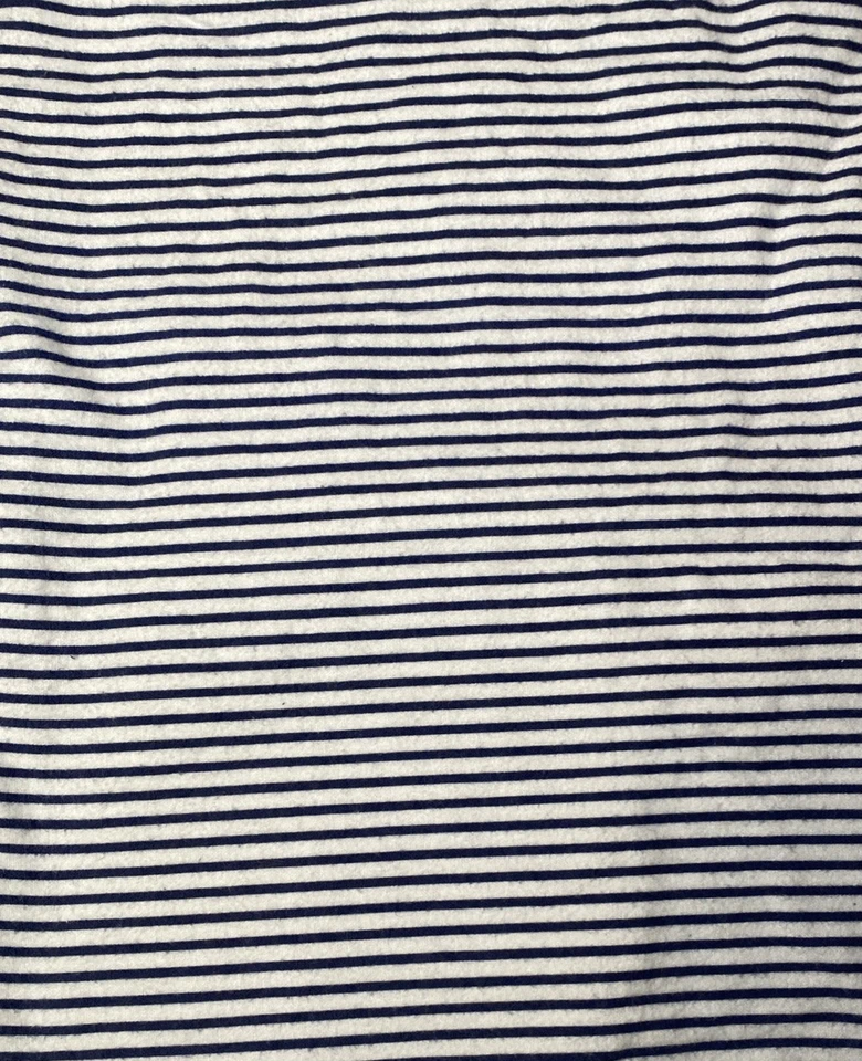 Manta Recipiente Bebé Recipiente Rayas Blanco Azul Líneas Franela Algodón Lovey Foto 4 de 4